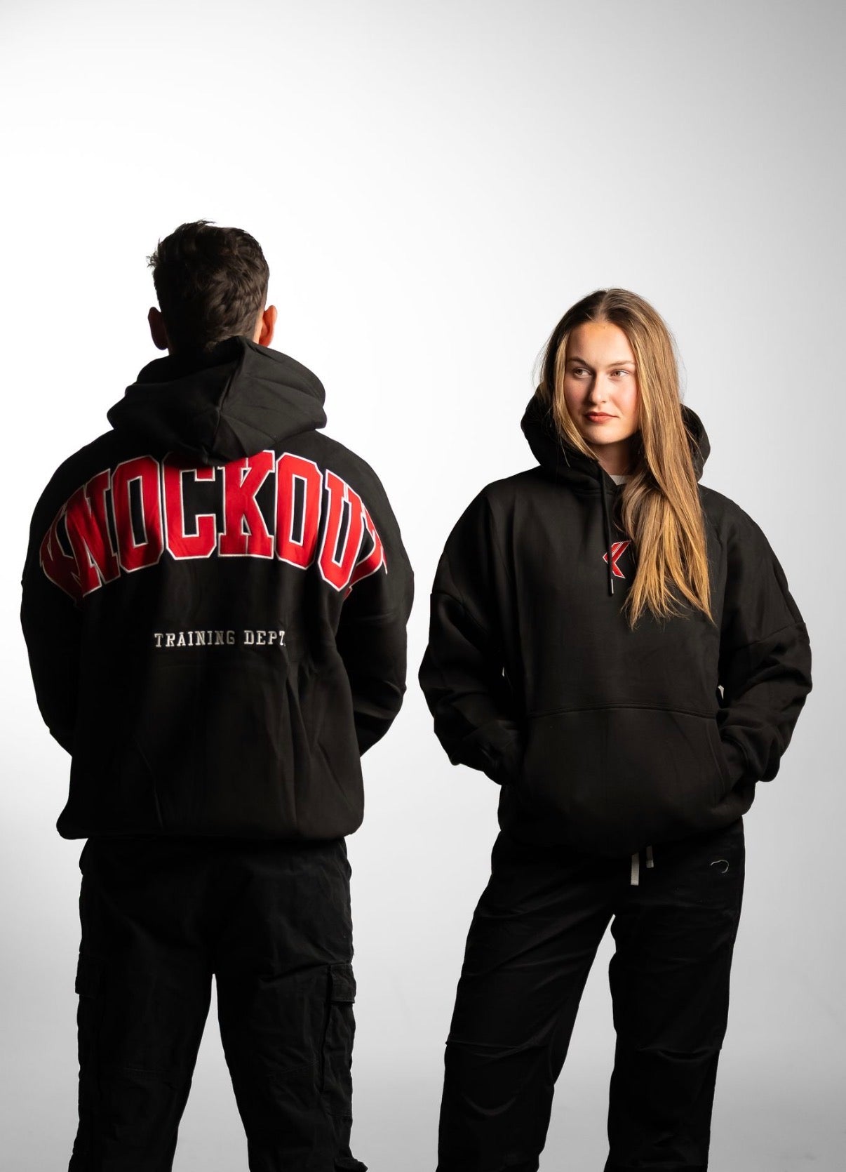 TRAINING DEPT. OVERSIZED HOODIE - BLACK & RED