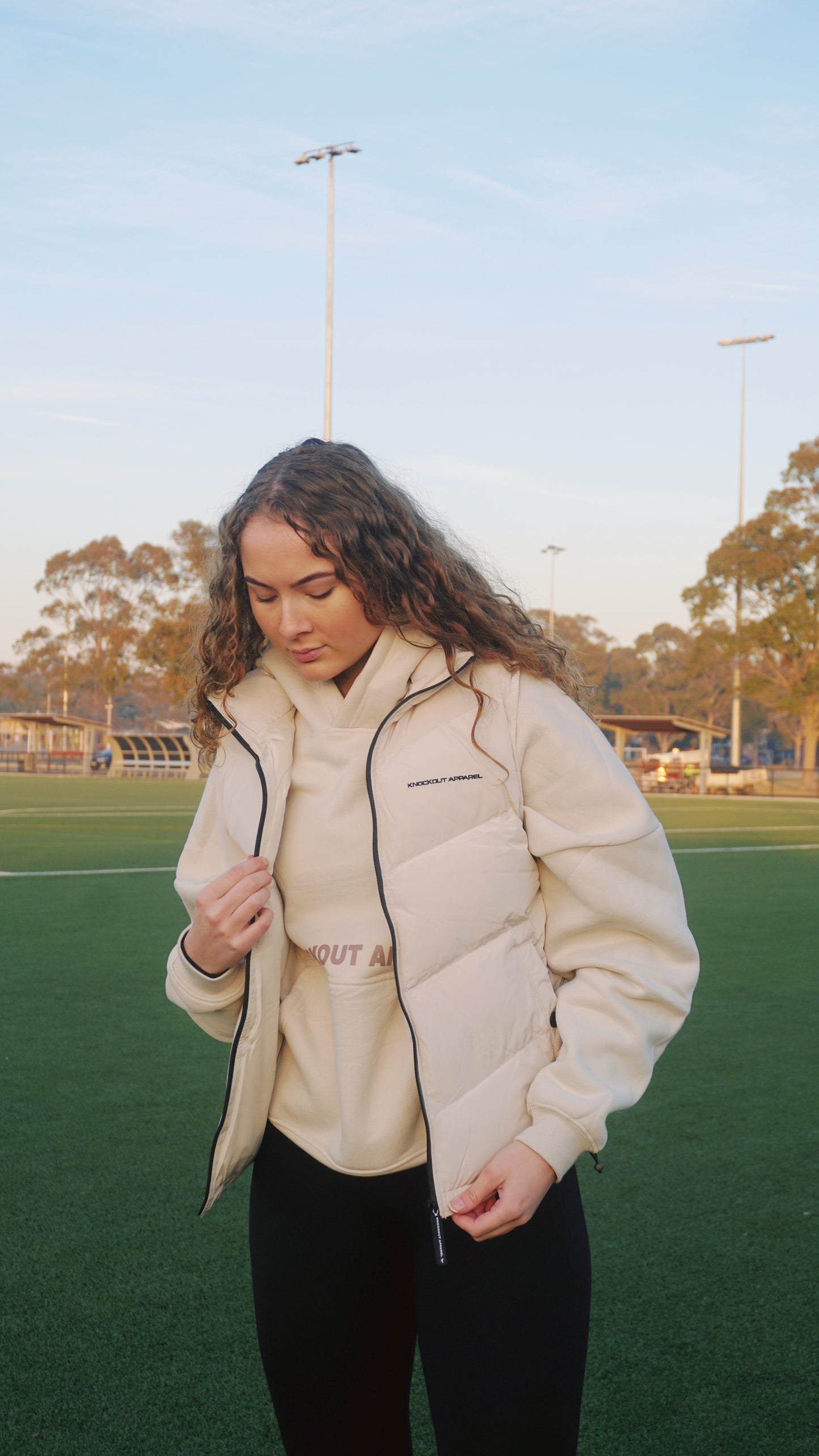 Unisex Puffer Vest - Cream