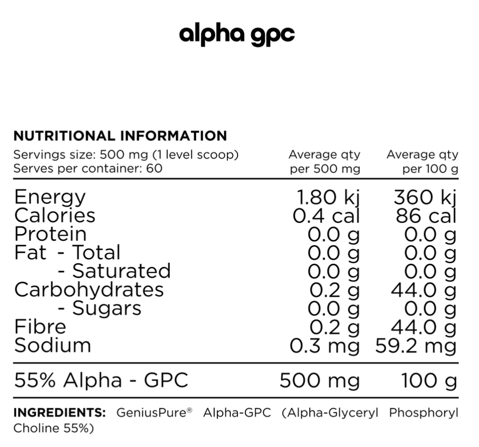 Switch Nutrition: Alpha GPC