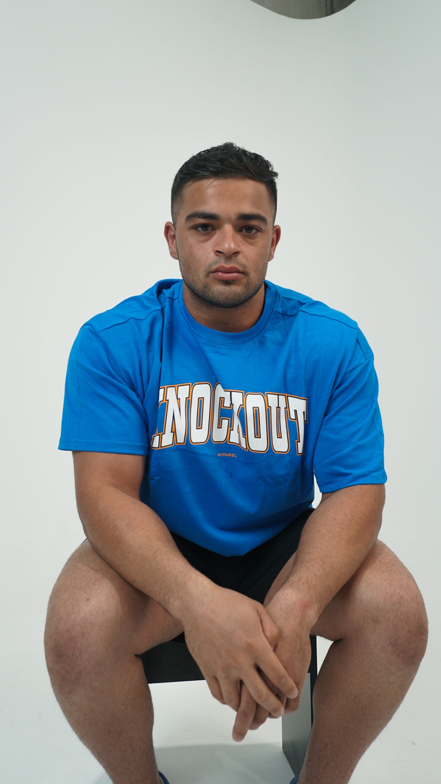 Oversize College Tee V2 - BLUE/ORANGE