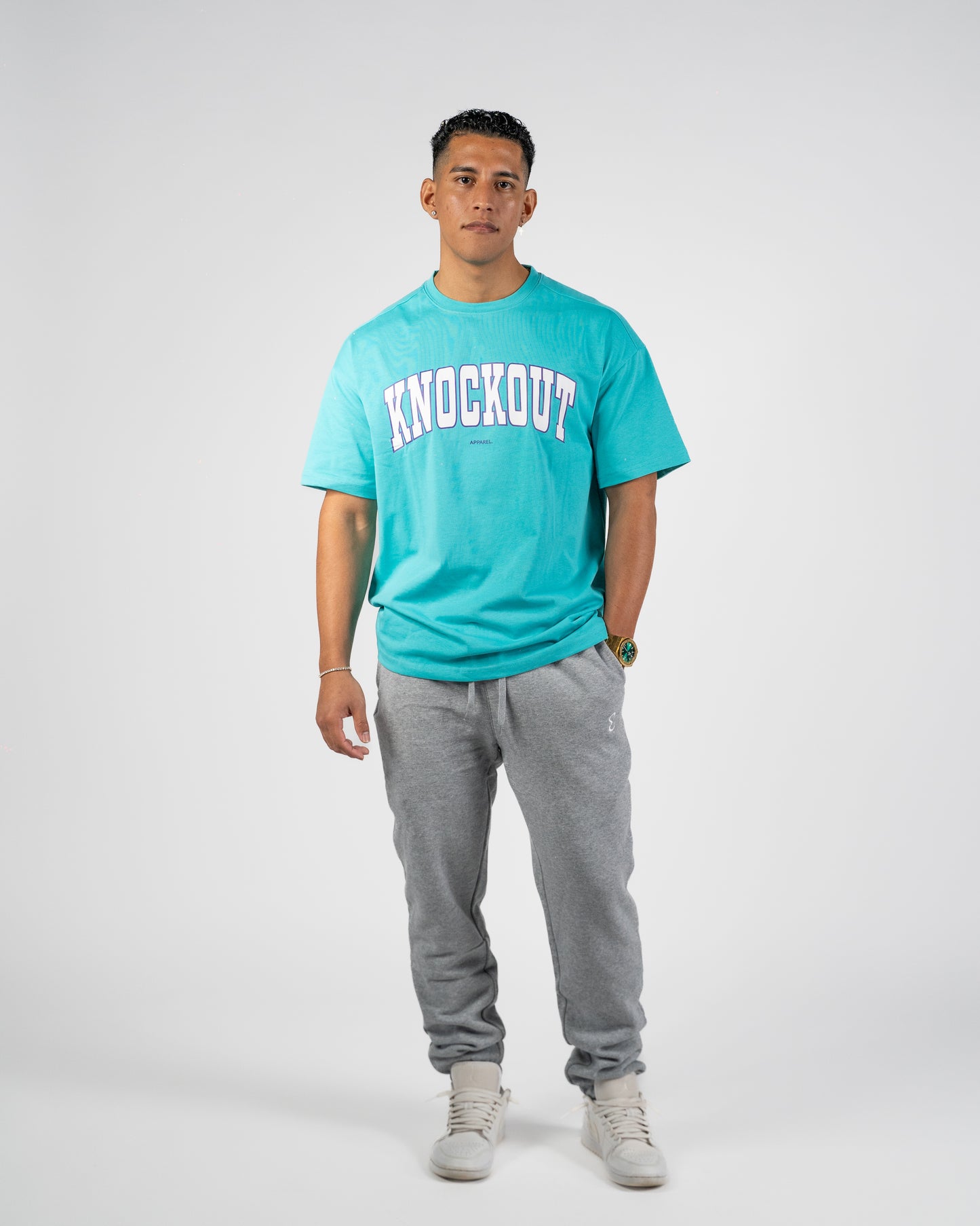 Oversize College Tee V2 - TEAL