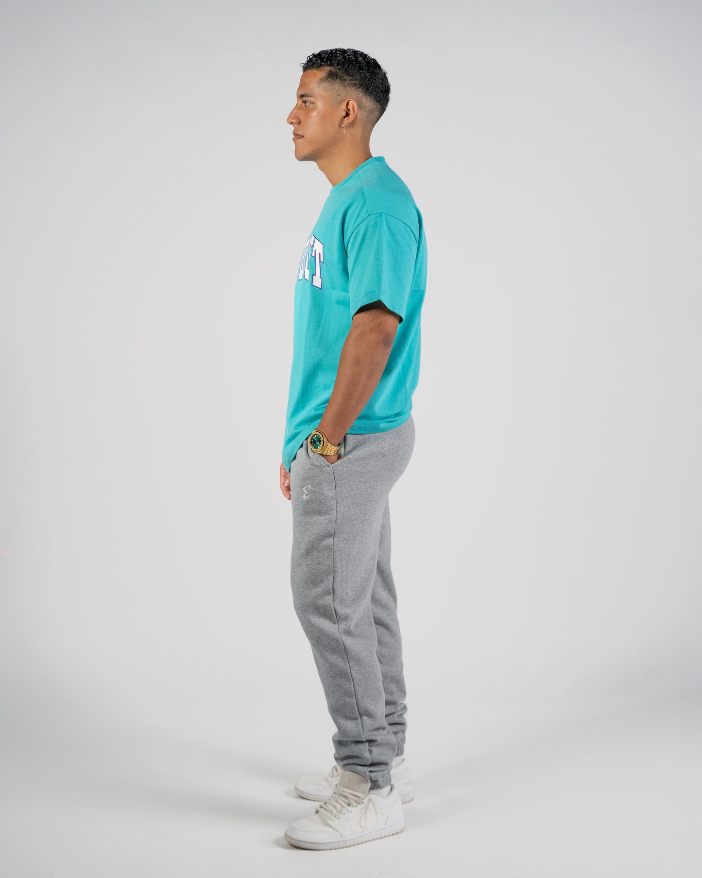 Oversize College Tee V2 - TEAL