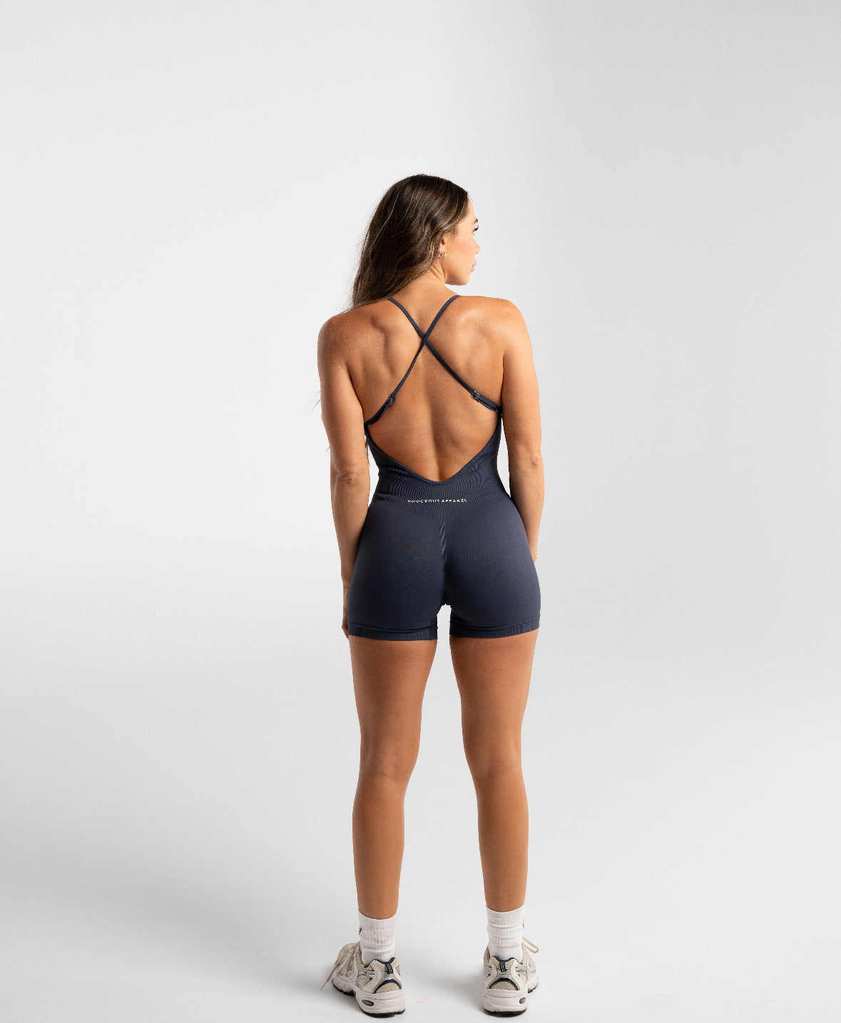 Open V-Back Bodysuit - Navy