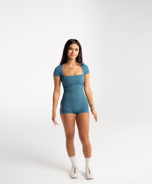 Scoop Neck Bodysuit - Blue