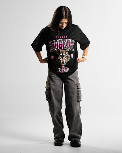 Vintage Wolf - Black/Pink