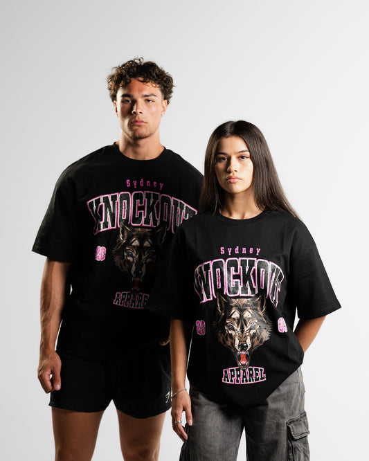Vintage Wolf - Black/Pink