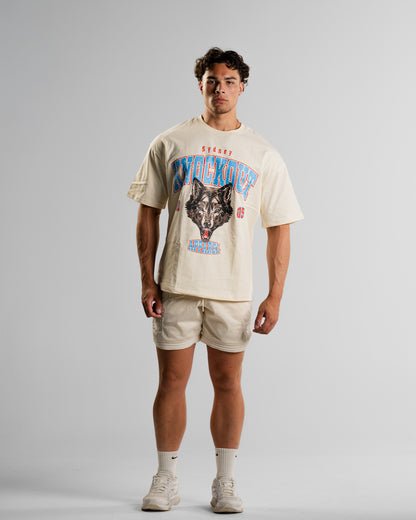 Vintage Wolf - Cream/Blue