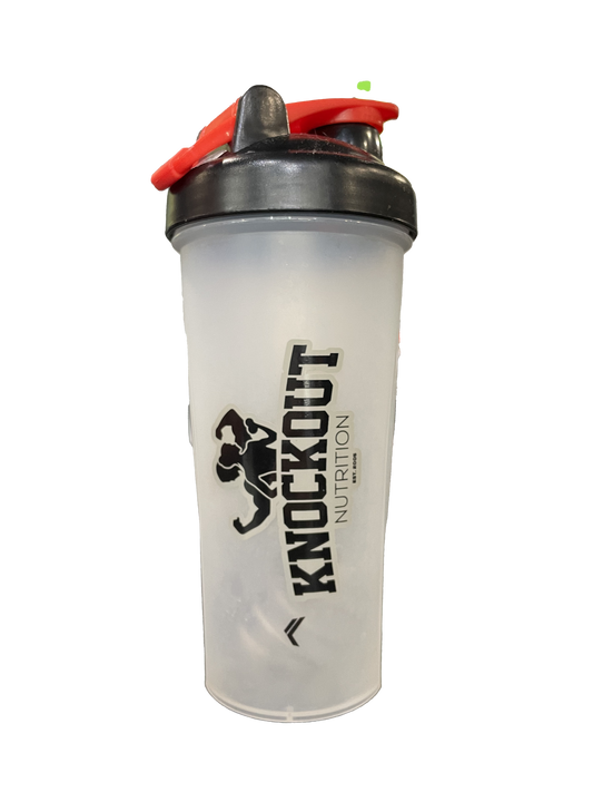 Knockout 700mL Shaker -Clear/Red