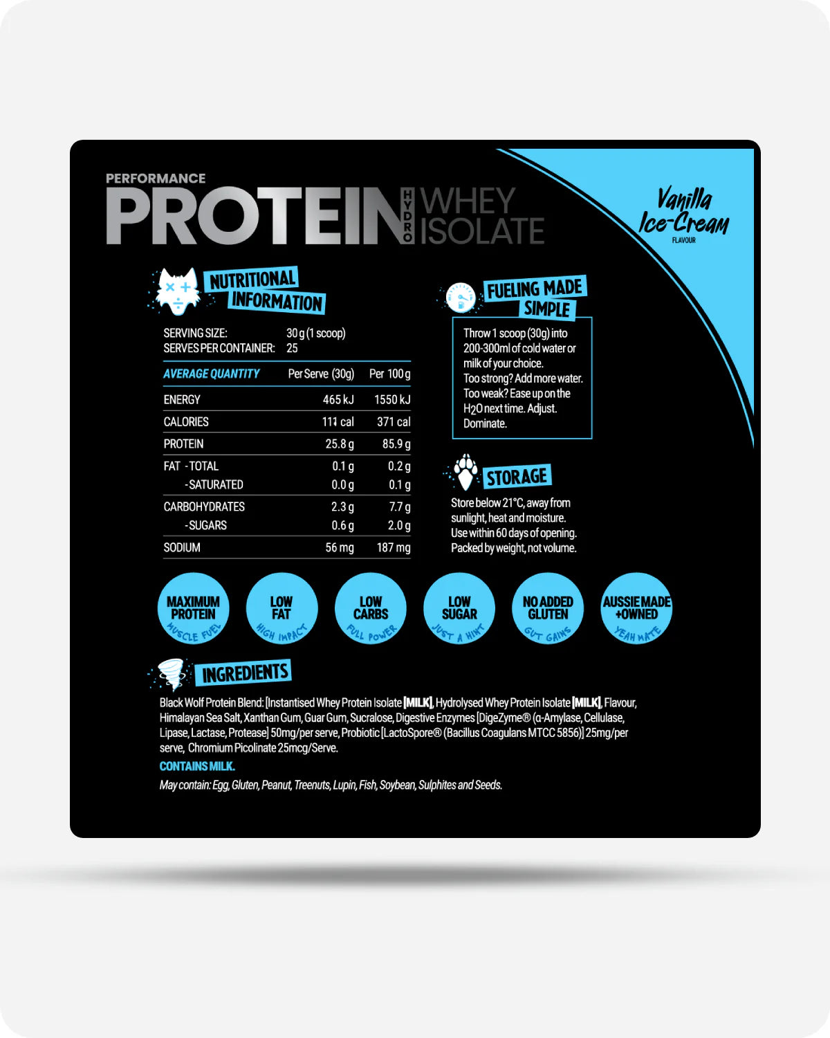 Black Wolf - Iso Performance protein