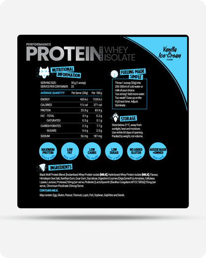 Black Wolf - Iso Performance protein