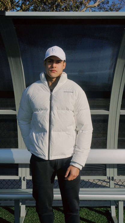 Mens Puffer Jacket - White