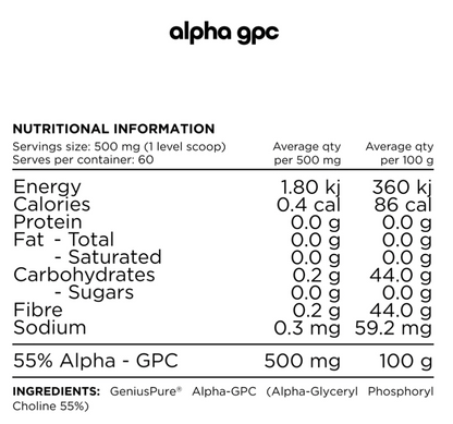 Switch Nutrition: Alpha GPC