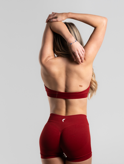 Sculpt Halter Bra - Cherry