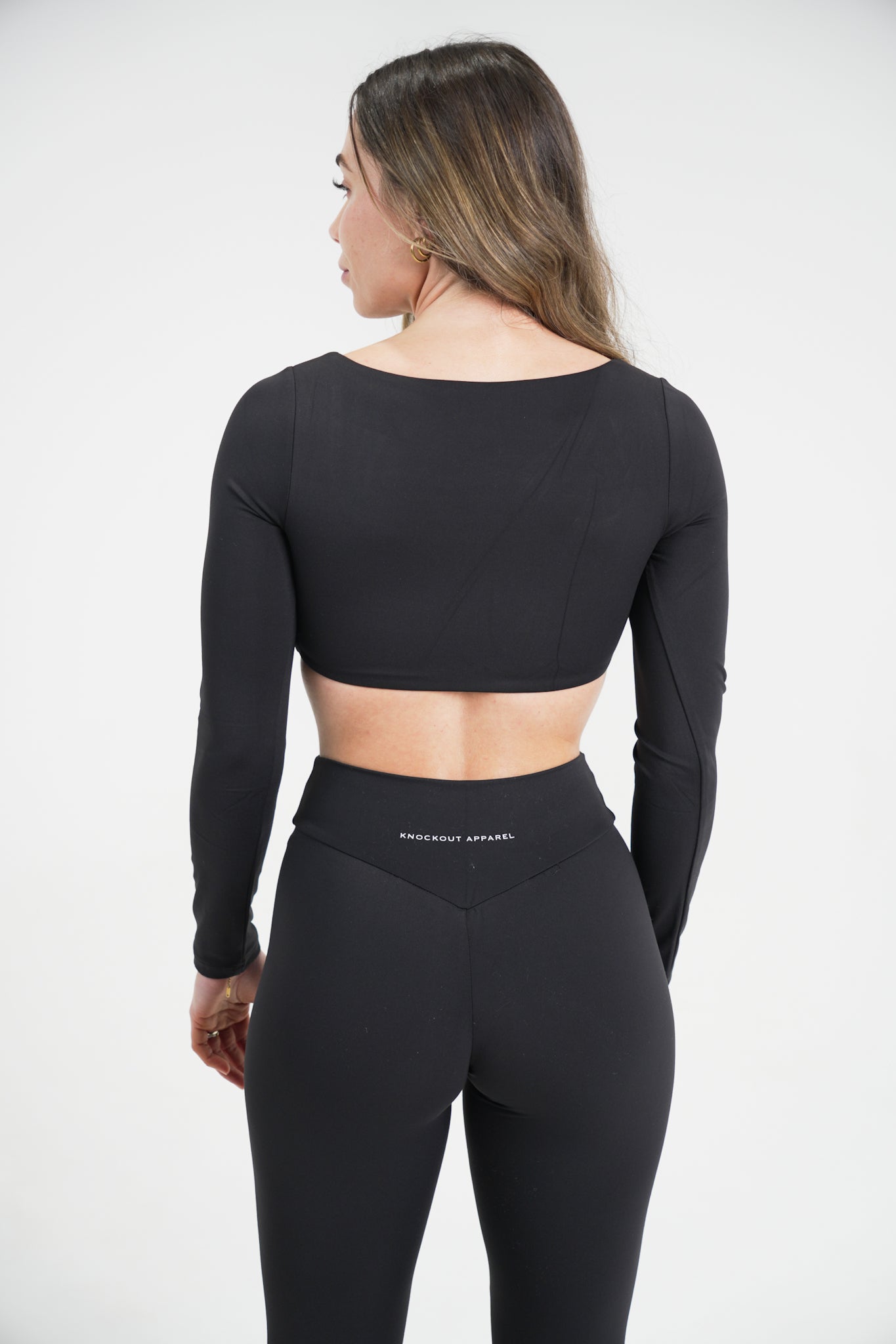 CLOUDED Long Sleeve Crop - Midnight