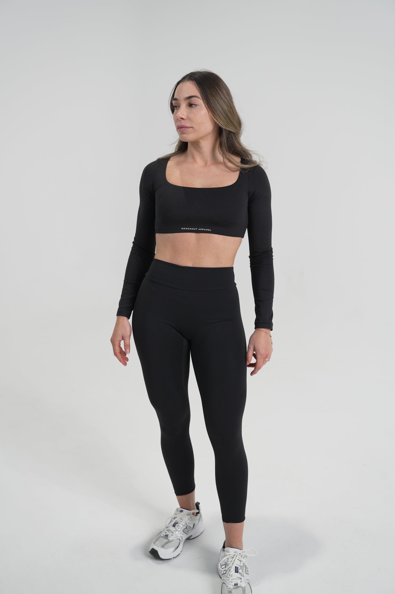 CLOUDED Long Sleeve Crop - Midnight