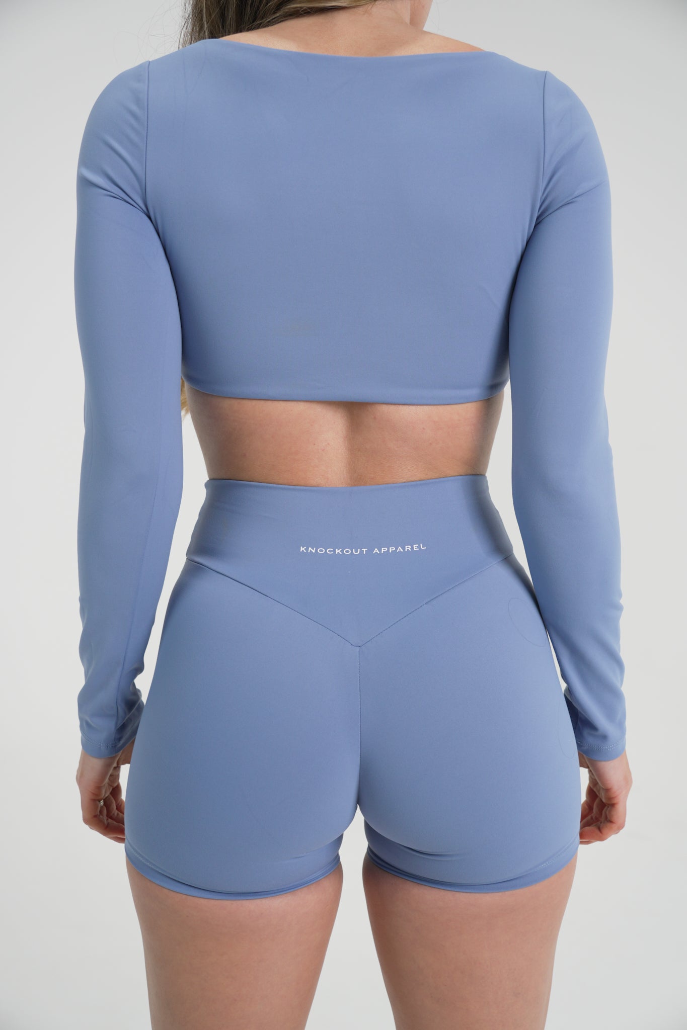 CLOUDED Long Sleeve Crop - Sky