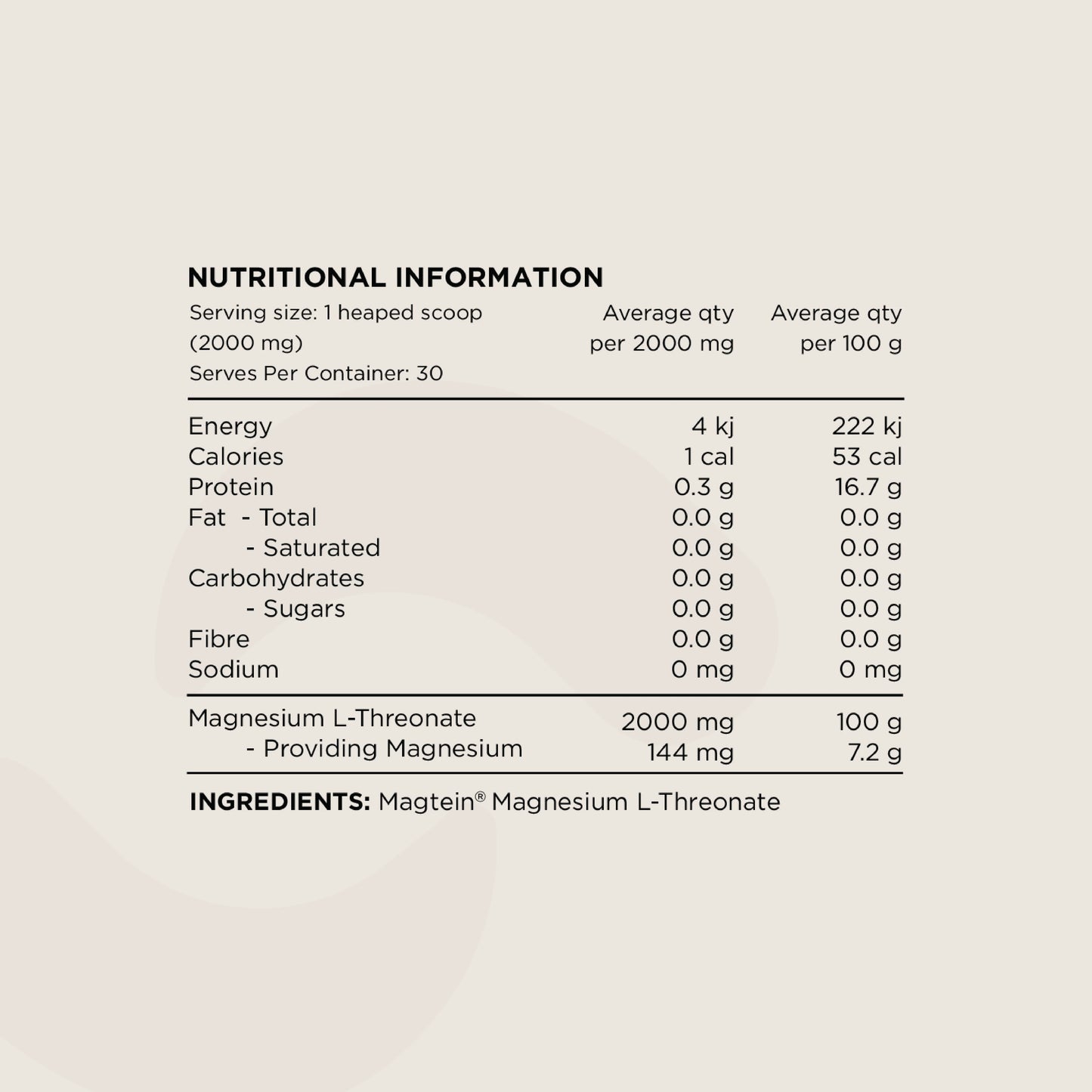Magnesium L-Threonate (Mag3)