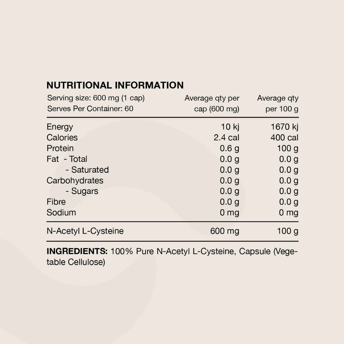 Switch NAC (N-Acetyl L-Cysteine)