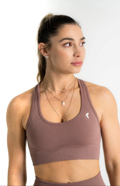 SEAMLESS 2.0 Racer crop TAN