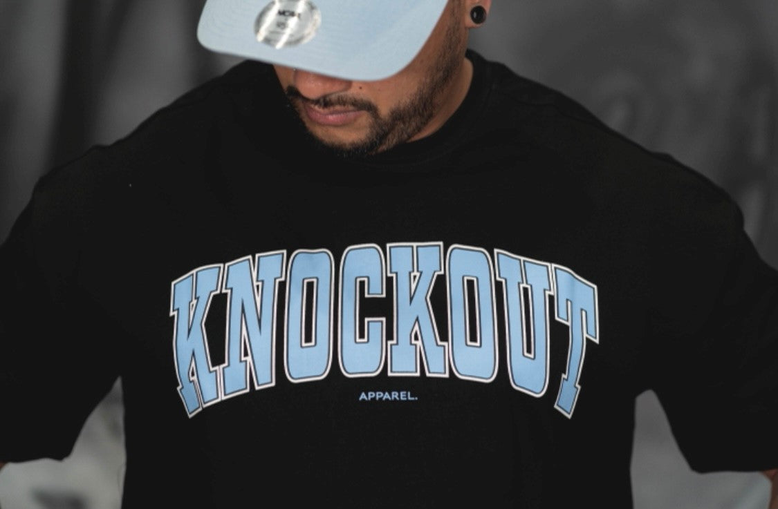 Oversized College Tee V2 - BABY BLUE