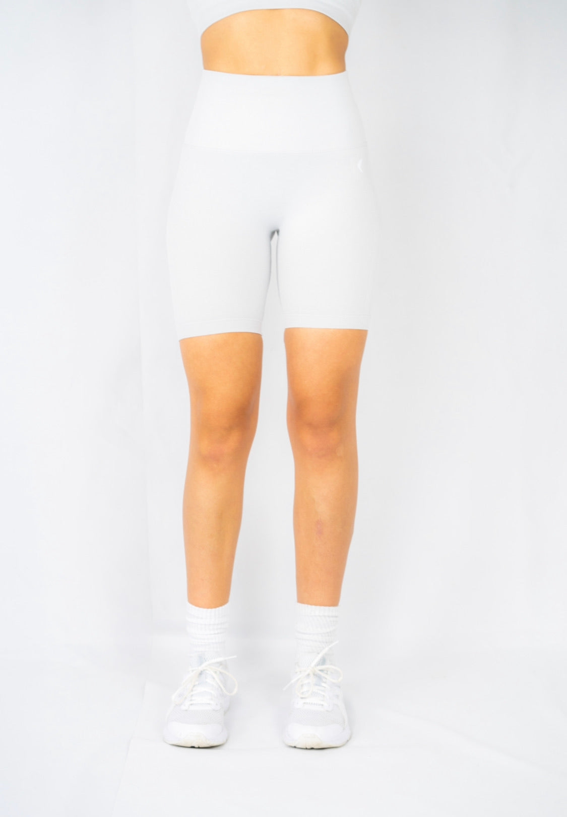 Seamless Scrunch Bike Shorts - Light Grey